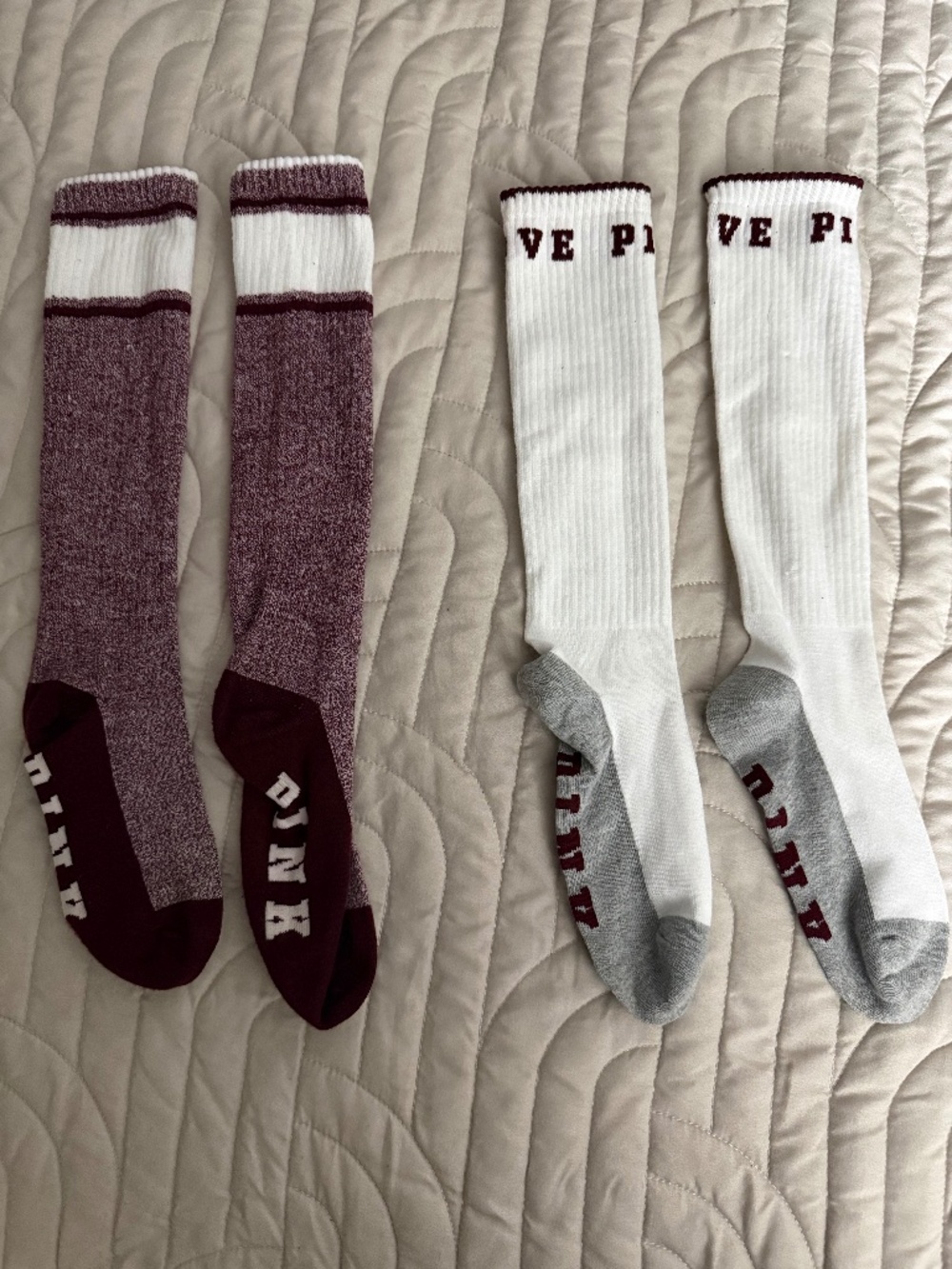 New vs pink socks